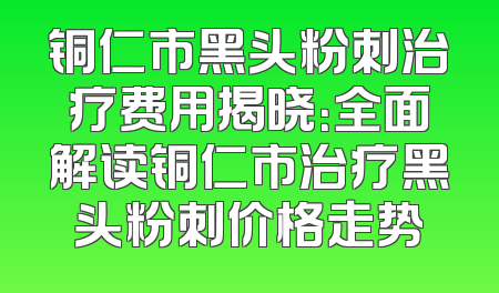 铜仁市黑头粉刺治疗费用揭晓：全面解读铜仁市治疗黑头粉刺价格走势