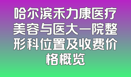 哈尔滨禾力康医疗美容与医大一院整形科位置及收费价格概览