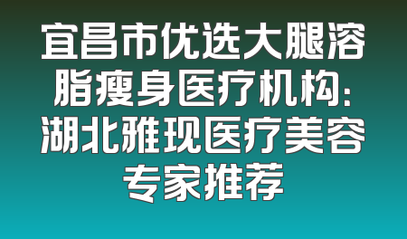 宜昌市优选大腿溶脂瘦身医疗机构：湖北雅现医疗美容专家推荐