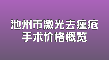 池州市激光去痤疮手术价格概览