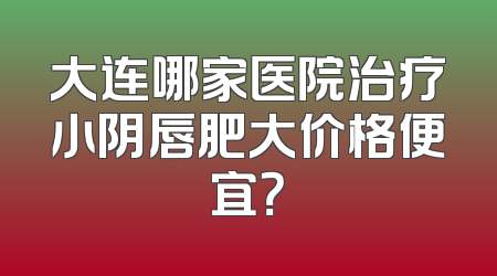 大连哪家医院治疗小阴唇肥大价格便宜？