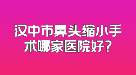 汉中市鼻头缩小手术哪家医院好？