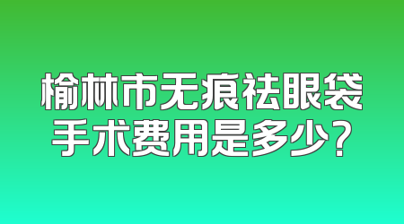 榆林市无痕祛眼袋手术费用是多少？