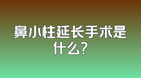 鼻小柱延长手术是什么？