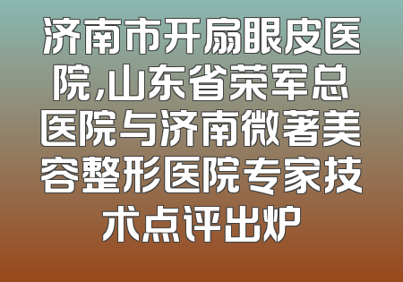 济南市开扇眼皮医院，山东省荣军总医院与济南微著美容整形医院专家技术点评出炉