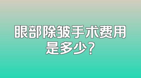 眼部除皱手术费用是多少？