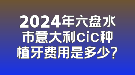 2024年六盘水市意大利cic种植牙费用是多少？