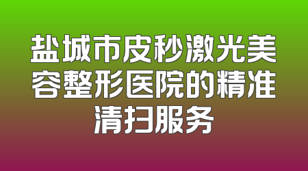盐城市皮秒激光美容整形医院的精准清扫服务