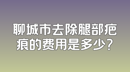 聊城市去除腿部疤痕的费用是多少？