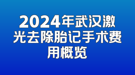 2024年武汉激光去除胎记手术费用概览