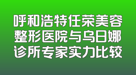 呼和浩特任荣美容整形医院与乌日娜诊所专家实力比较