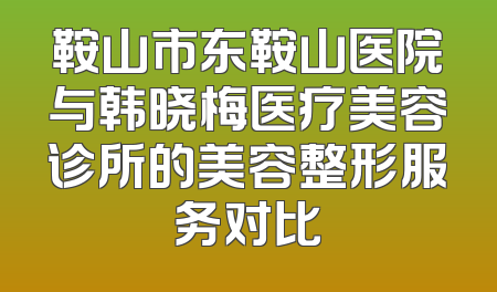 鞍山市东鞍山医院与韩晓梅医疗美容诊所的美容整形服务对比