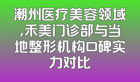 潮州医疗美容领域，禾美门诊部与当地整形机构口碑实力对比