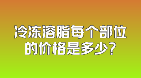 冷冻溶脂每个部位的价格是多少？