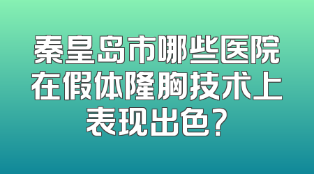 秦皇岛市哪些医院在假体隆胸技术上表现出色？