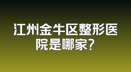 江州金牛区整形医院是哪家？