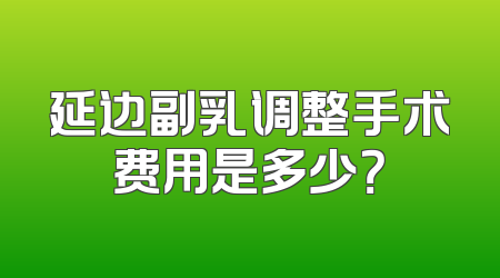 延边副乳调整手术费用是多少？