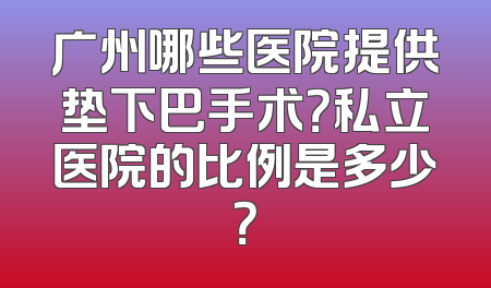 广州哪些医院提供垫下巴手术？私立医院的比例是多少？