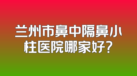 兰州市鼻中隔鼻小柱医院哪家好？