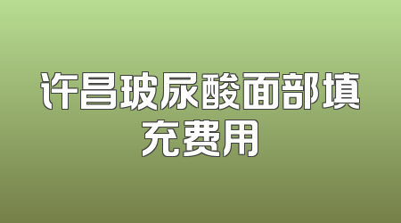 许昌玻尿酸面部填充费用