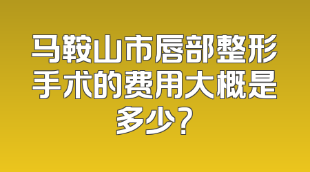 马鞍山市唇部整形手术的费用大概是多少？