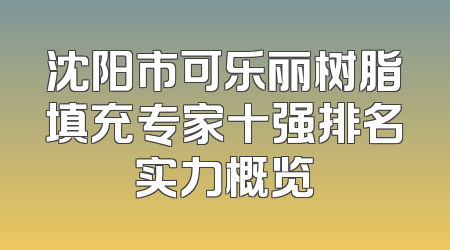 沈阳市可乐丽树脂填充专家十强排名实力概览