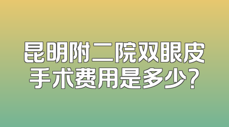 昆明附二院双眼皮手术费用是多少？
