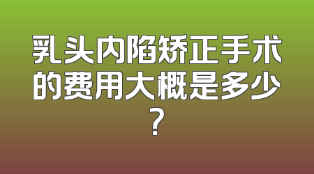 乳头内陷矫正手术的费用大概是多少？