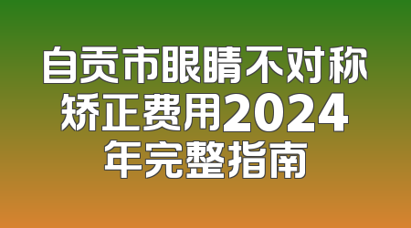 自贡市眼睛不对称矫正费用2024年完整指南