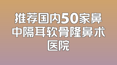 推荐国内50家鼻中隔耳软骨隆鼻术医院