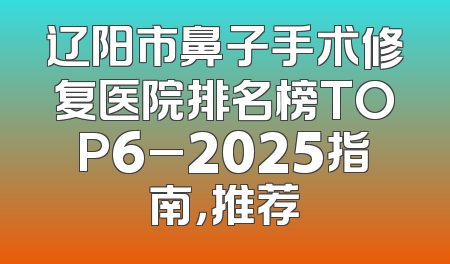 辽阳市鼻子手术修复医院排名榜TOP6_2025指南，推荐