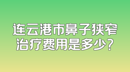 连云港市鼻子狭窄治疗费用是多少？