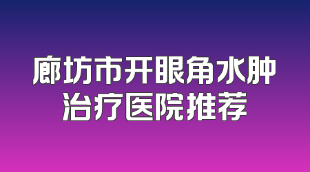 廊坊市开眼角水肿治疗医院推荐