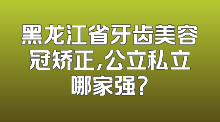 黑龙江省牙齿美容冠矫正，公立私立哪家强？