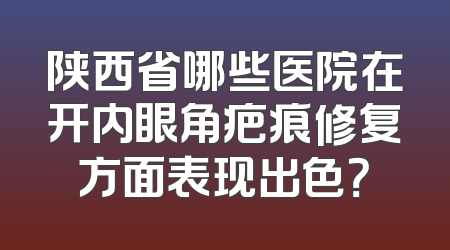陕西省哪些医院在开内眼角疤痕修复方面表现出色？