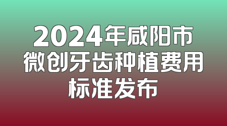 2024年咸阳市微创牙齿种植费用标准发布