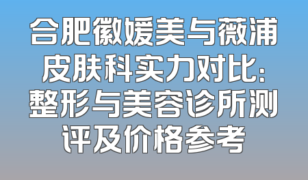 合肥徽媛美与薇浦皮肤科实力对比：整形与美容诊所测评及价格参考
