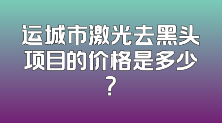 运城市激光去黑头项目的价格是多少？