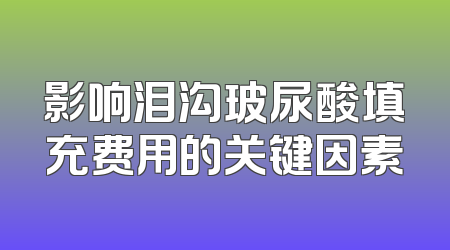 影响泪沟玻尿酸填充费用的关键因素