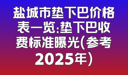 盐城市垫下巴价格表一览：垫下巴收费标准曝光（参考2025年）