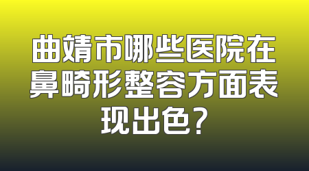 曲靖市哪些医院在鼻畸形整容方面表现出色？