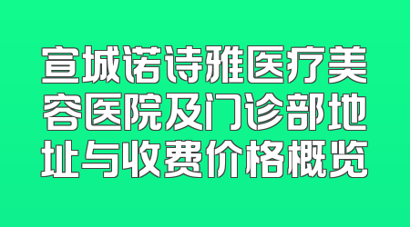 宣城诺诗雅医疗美容医院及门诊部地址与收费价格概览