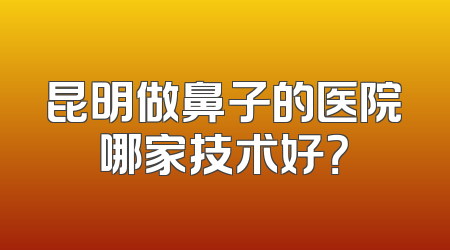 昆明做鼻子的医院哪家技术好？