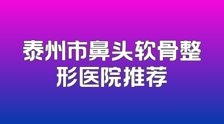 泰州市鼻头软骨整形医院推荐