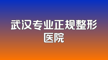 武汉专业正规整形医院