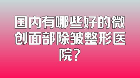 国内有哪些好的微创面部除皱整形医院？