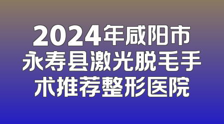 2024年咸阳市永寿县激光脱毛手术推荐整形医院