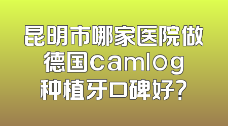 昆明市哪家医院做德国camlog种植牙口碑好？