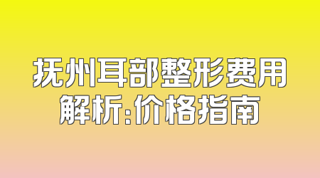抚州耳部整形费用解析：价格指南