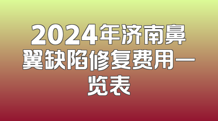 2024年济南鼻翼缺陷修复费用一览表